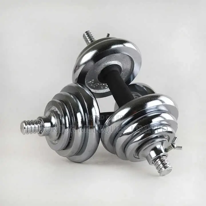 Adjustable 20kg Chrome Dumbbell Set Fitness Training
