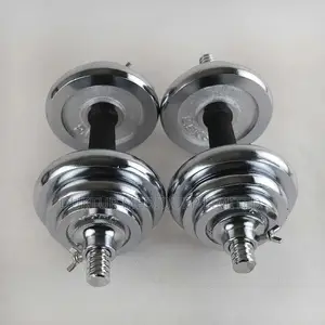 Adjustable 20kg Chrome Dumbbell Set Fitness Training