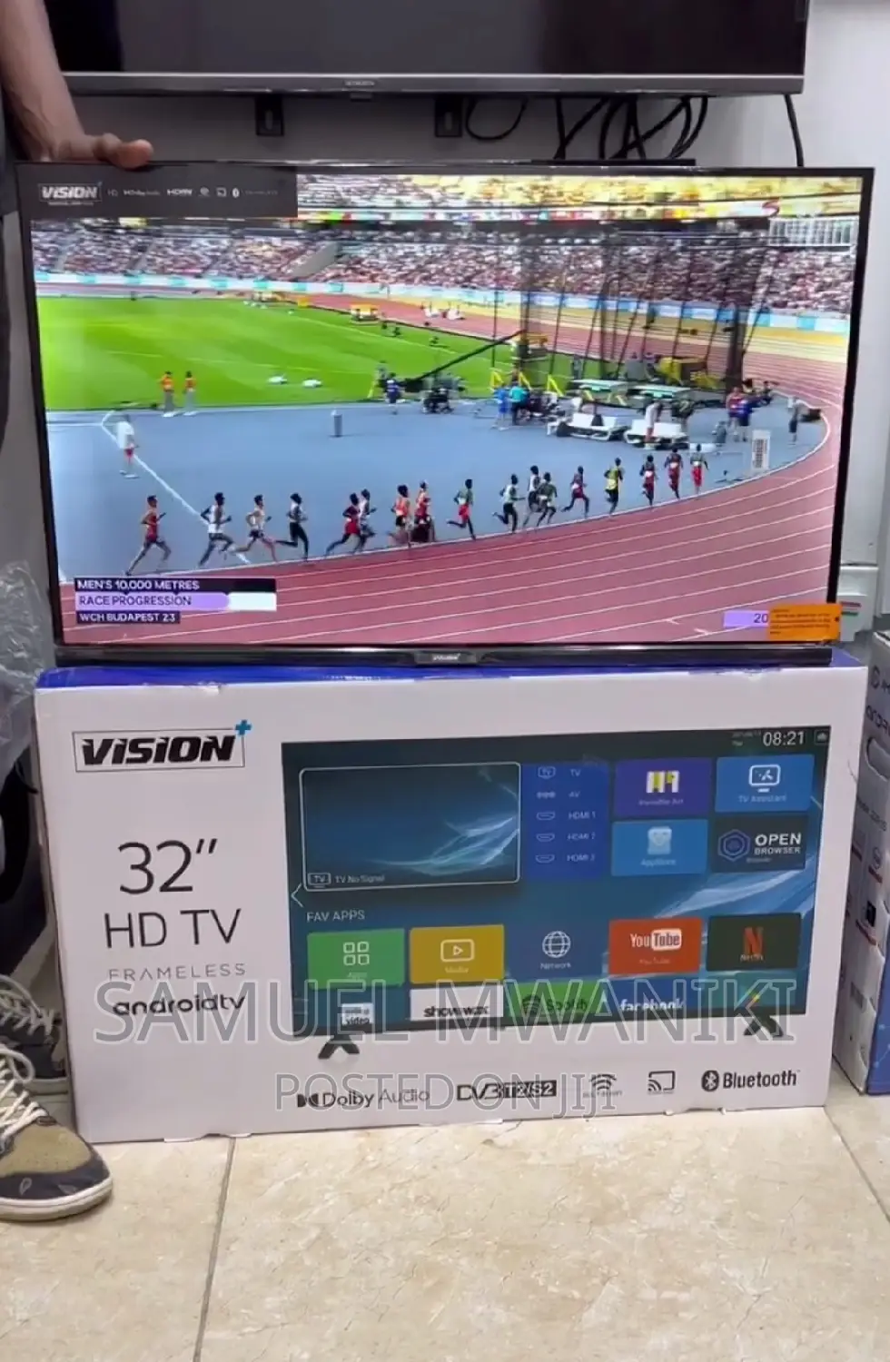 Vision Plus 32′′ Frameless Smart Android Tv 3 Months Showmax