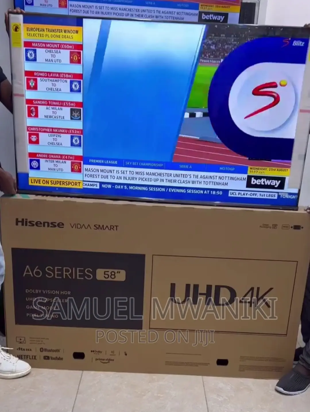 Hisense 58” Uhd Smart Frameless Tv Youtube Netflix