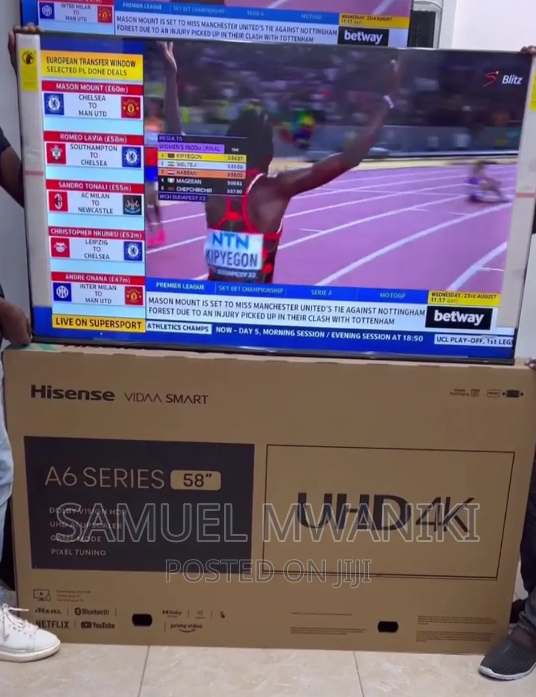 Hisense 58” Uhd Smart Frameless Tv Youtube Netflix