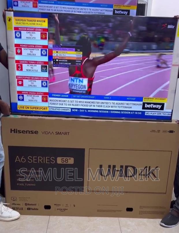 Hisense 58” Uhd Smart Frameless Tv Youtube Netflix - thumbnail 2