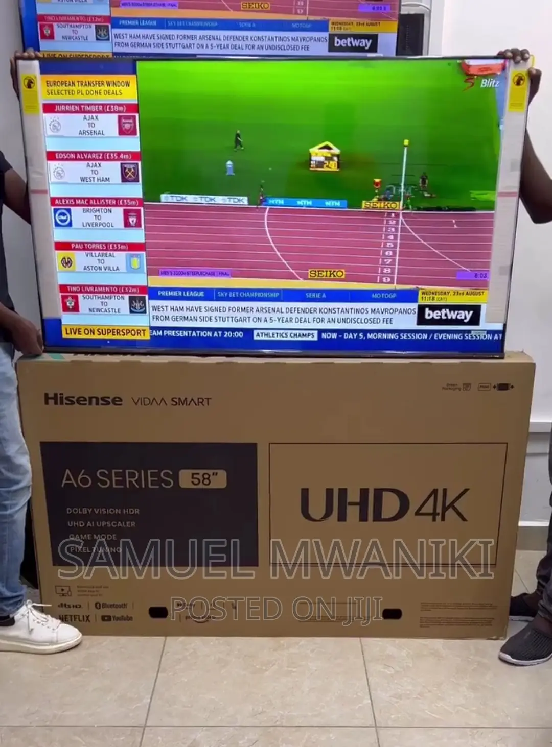 Hisense 58” Uhd Smart Frameless Tv Youtube Netflix