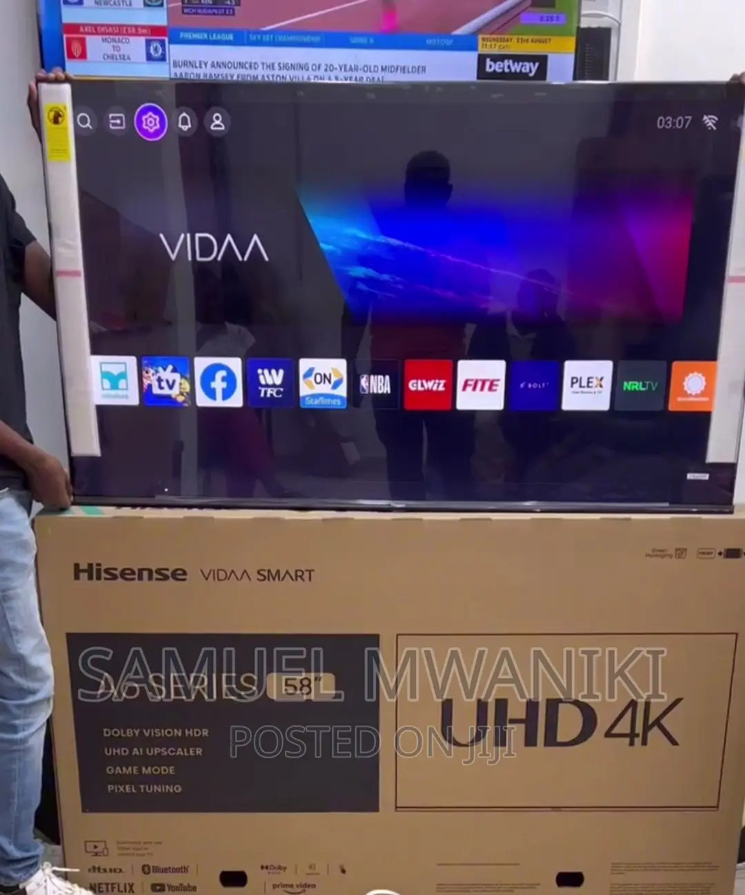Hisense 58” Uhd Smart Frameless Tv Youtube Netflix