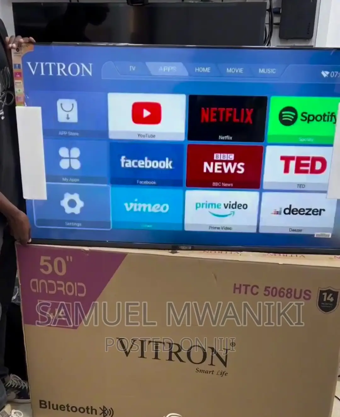 Vitron 50" Uhd Android Tv Frameless Design With Netflix