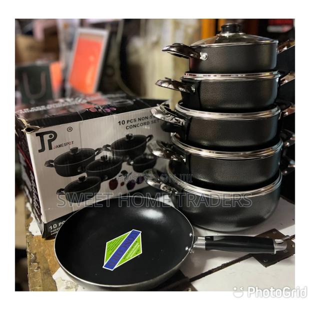 JP 10PCS Pot Aluminum Cookware Set Non-Stick - main view