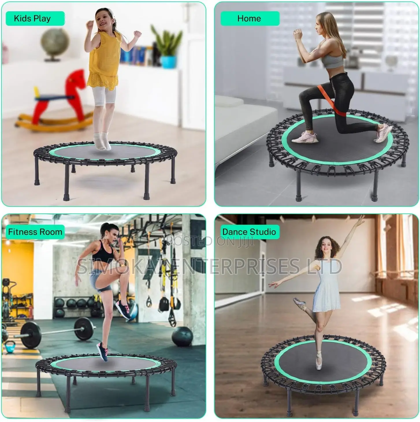 Bungee Rebounder Exercise Trampoline for Adults Fitness