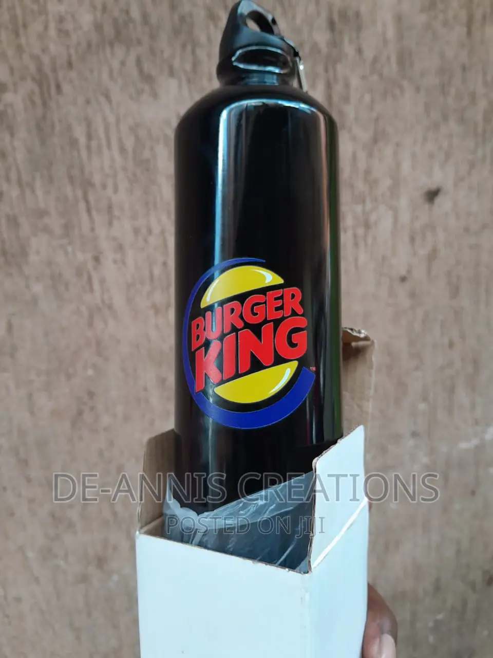 Branded Black 750ml Water Bottle