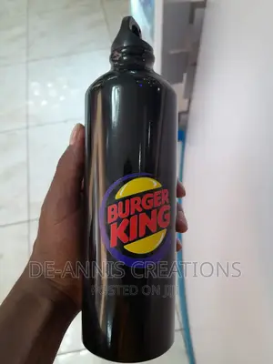 Branded Black 750ml Water Bottle