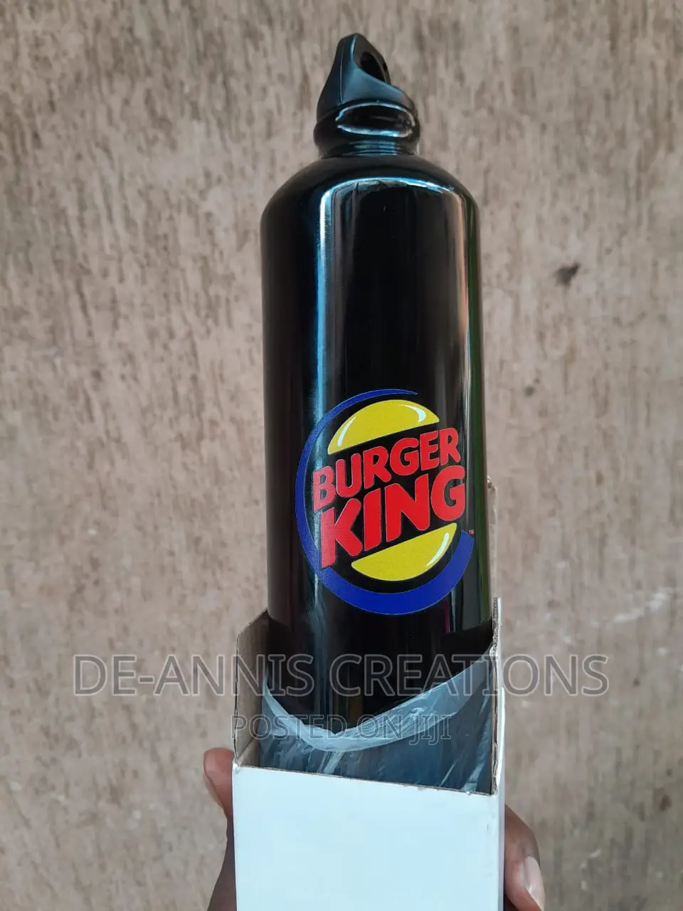 Branded Black 750ml Water Bottle
