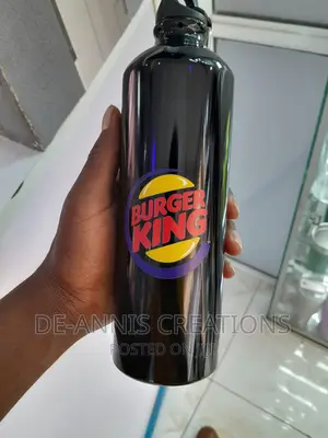 Branded Black 750ml Water Bottle