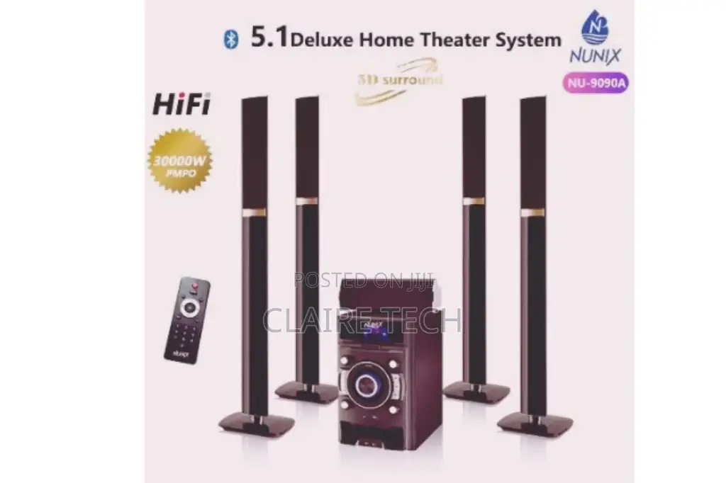 Nunix Sound System With Tall Boy Speakers ,5.1ch