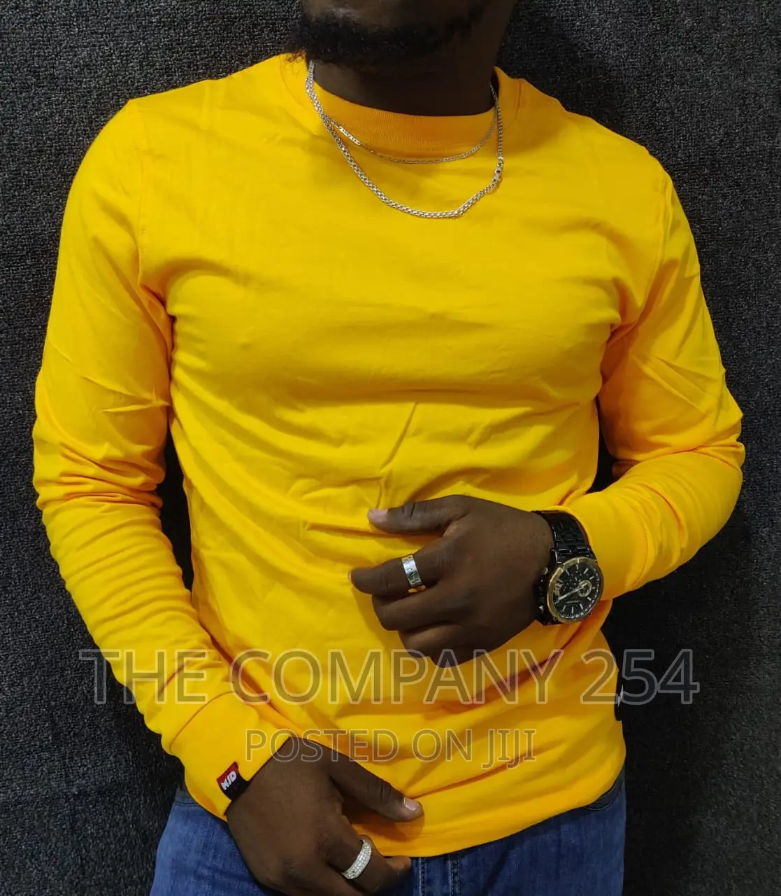*Mjd Plain Long-Sleeved T-Shirts