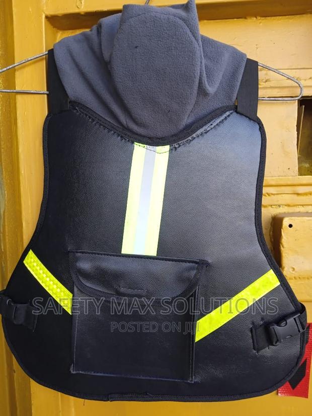 Leather Chest Guard With Warm Neck