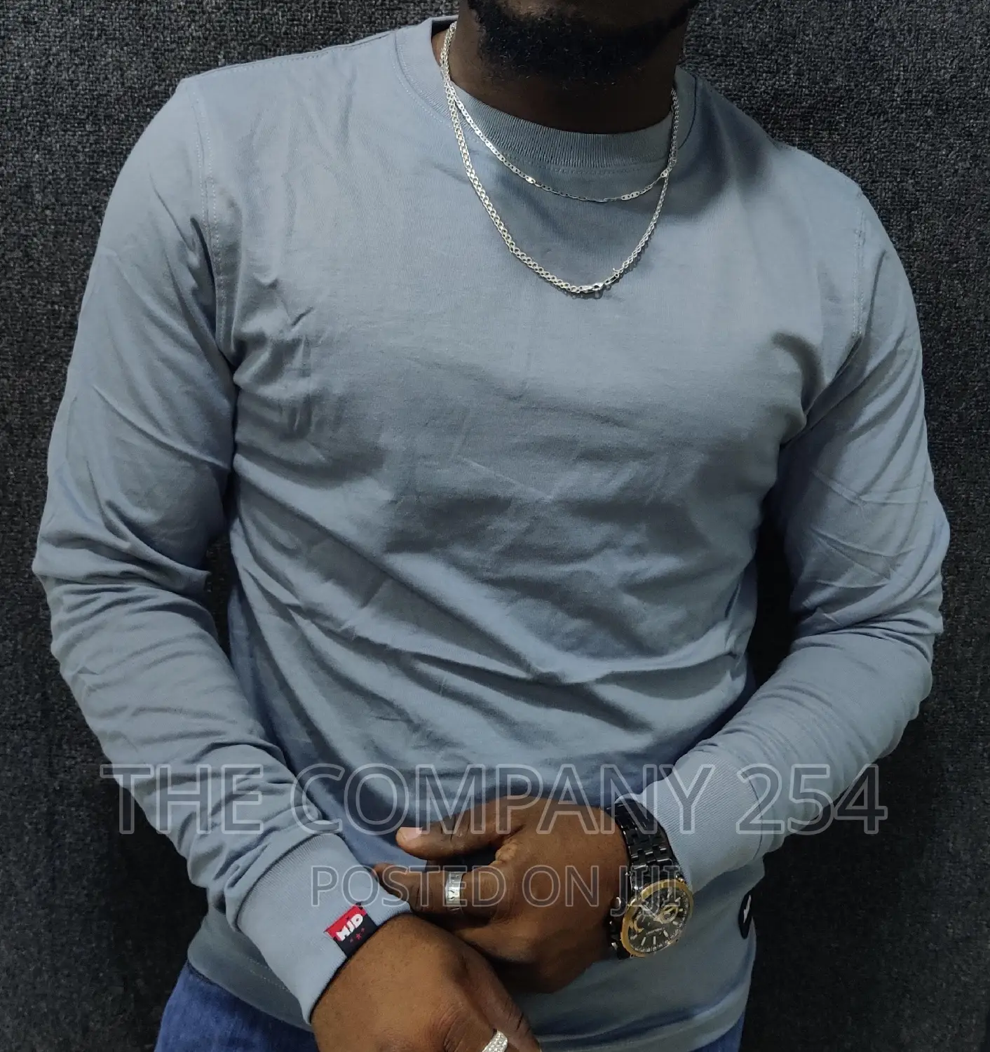 *Mjd Plain Long-Sleeved T-Shirts