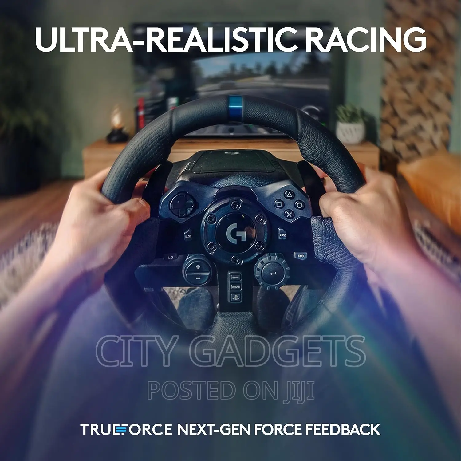 Logitech G923 Racing Wheel and Pedals, TRUEFORCE for Ps5
