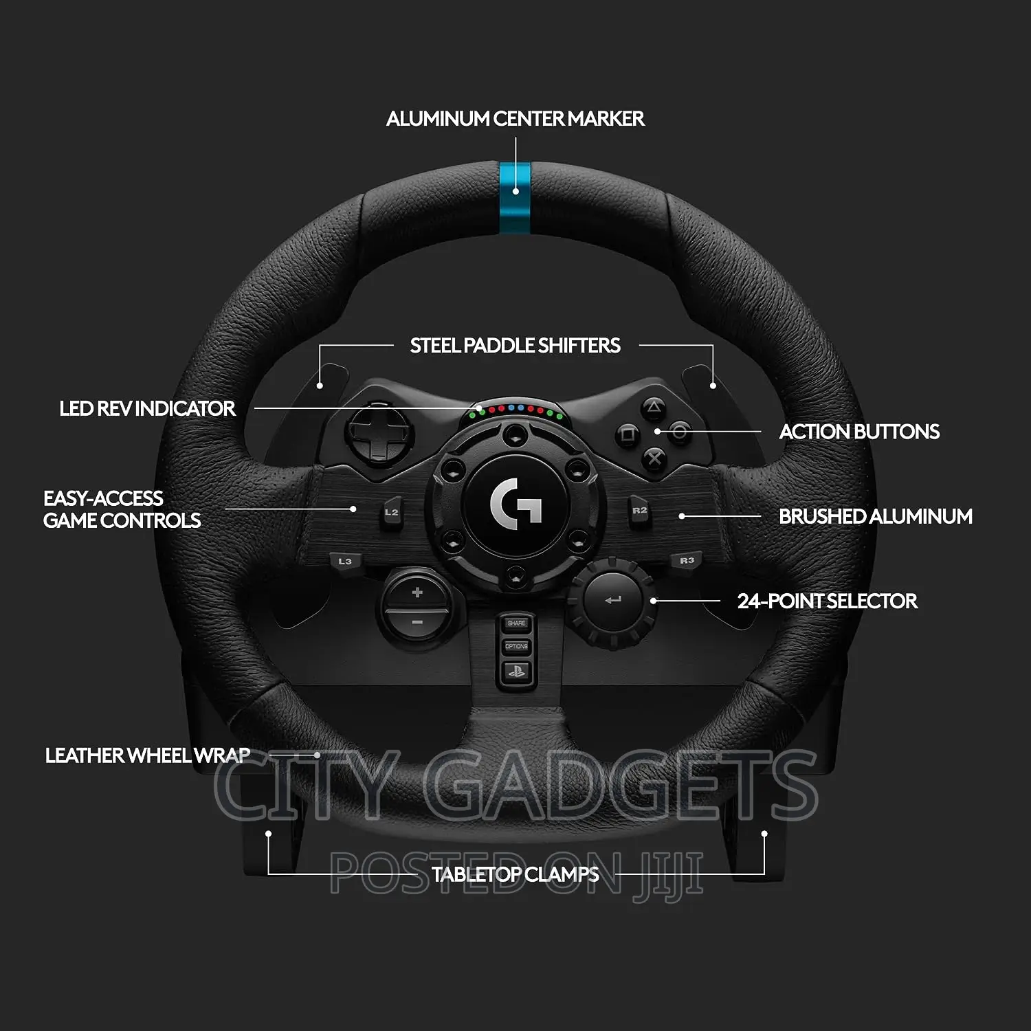 Logitech G923 Racing Wheel and Pedals, TRUEFORCE for Ps5