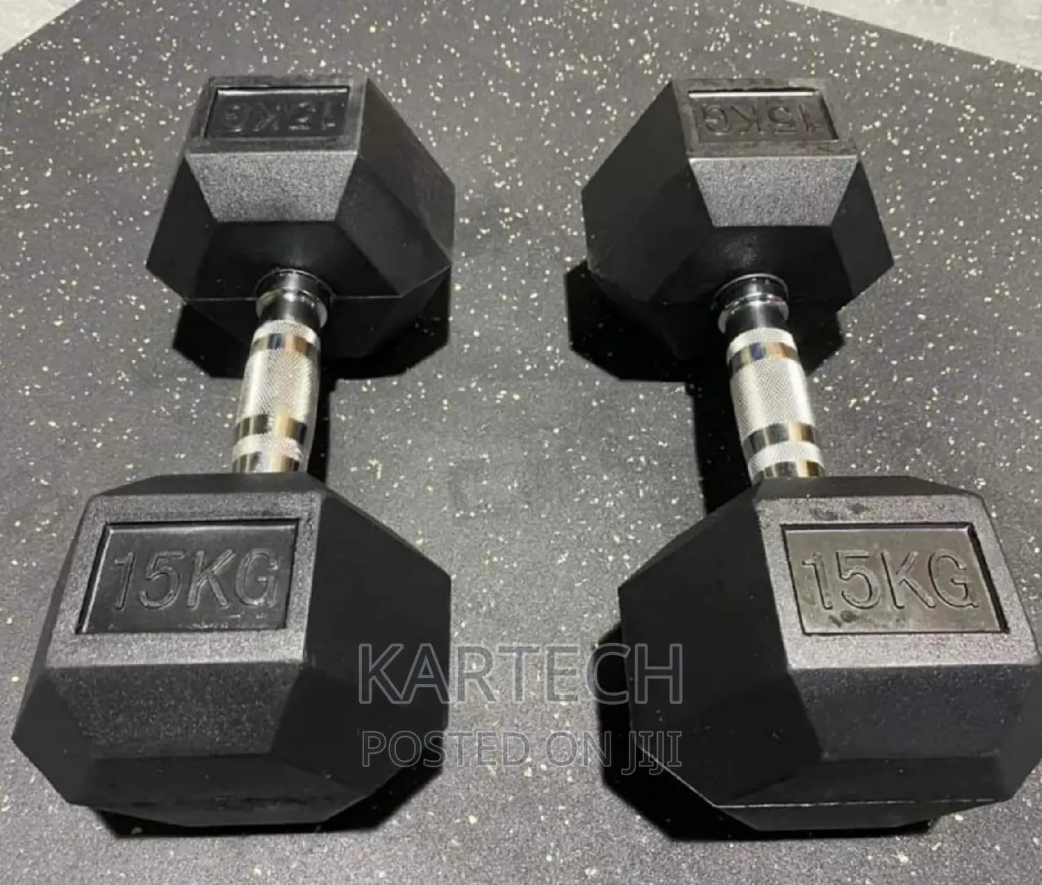 15 Kg Dumbell- Pair Hexagon Dumbell