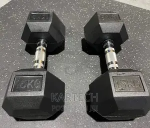 15 Kg Dumbell- Pair Hexagon Dumbell