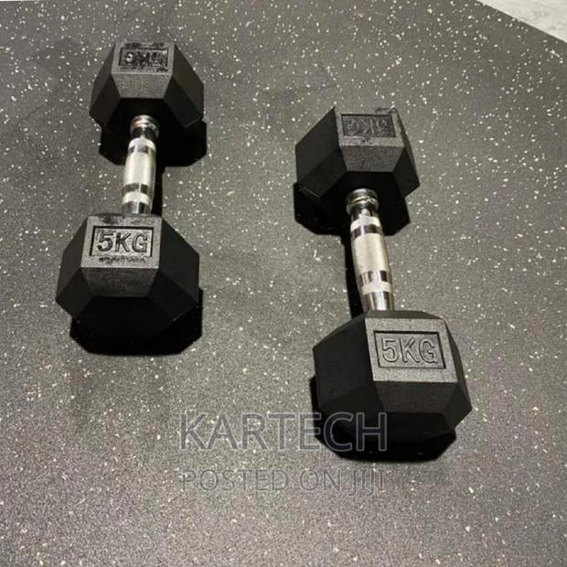5kg Hexagonal Dumbbell - Pair - main view