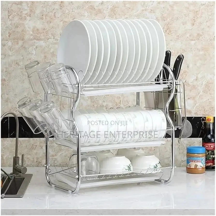 Dish Rack,Stainless Steel Dish Drainer Drying Rack.