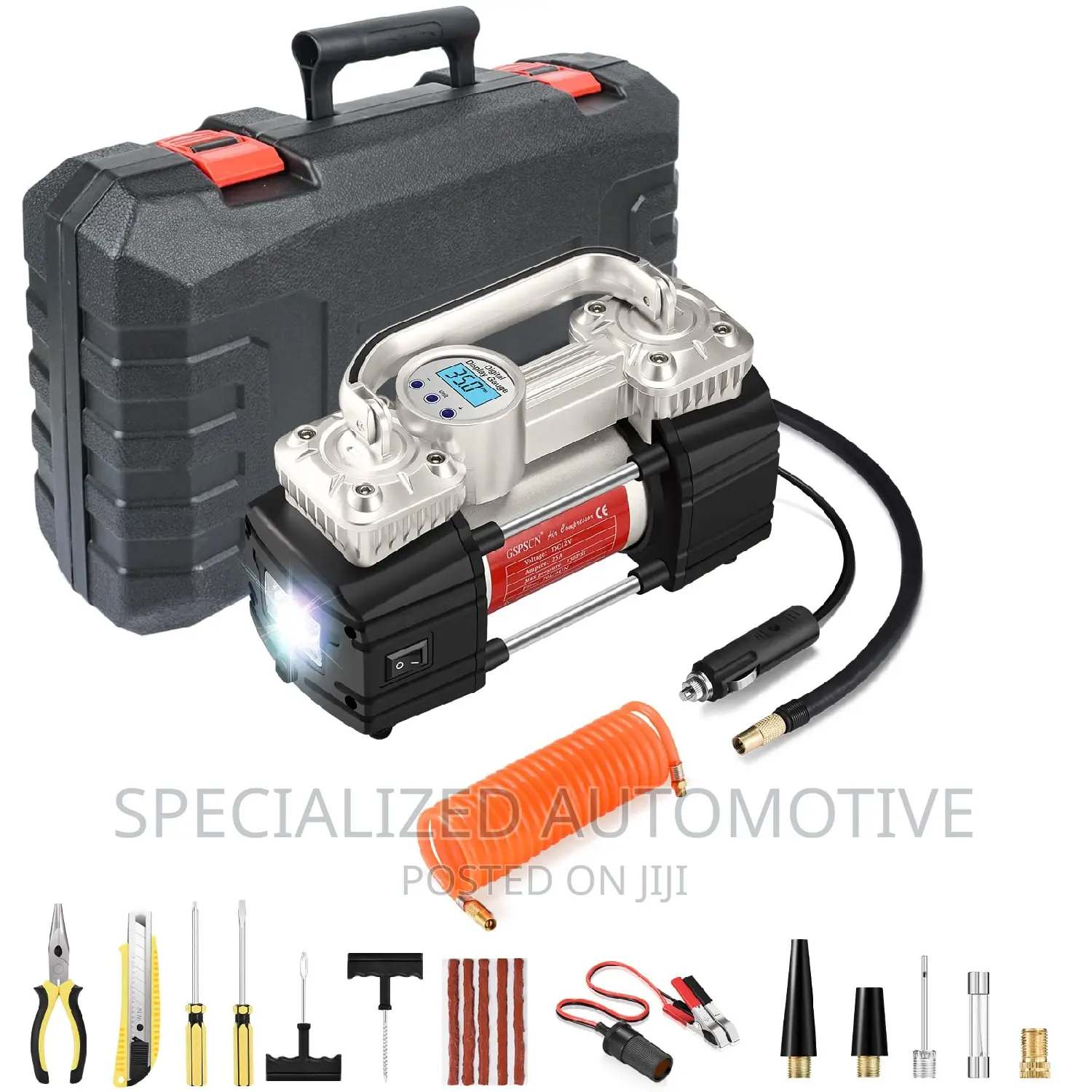 Vehicle Portable Digital Tyre Inflator Double Compressor