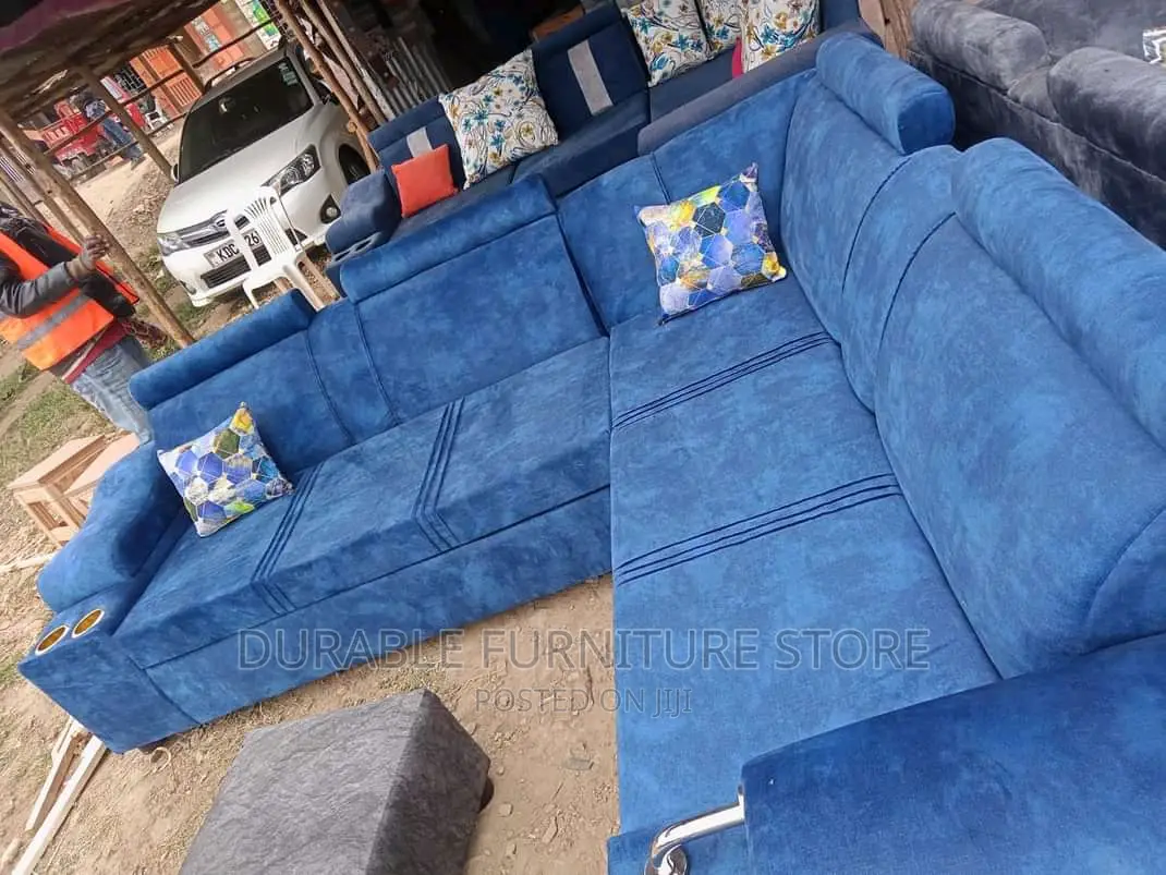6 Seater Sofa Blue