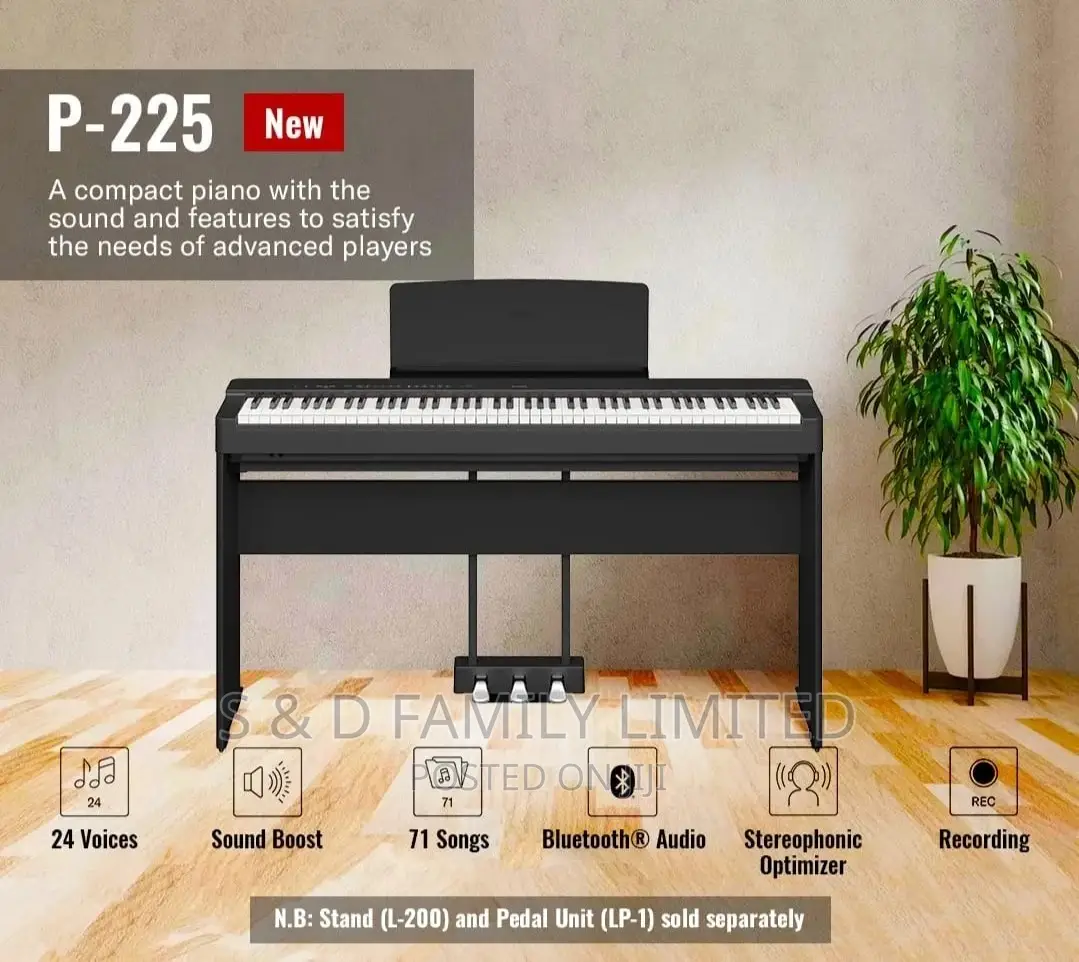 Yamaha P225B, 88-Key Weighted Action Digital Piano