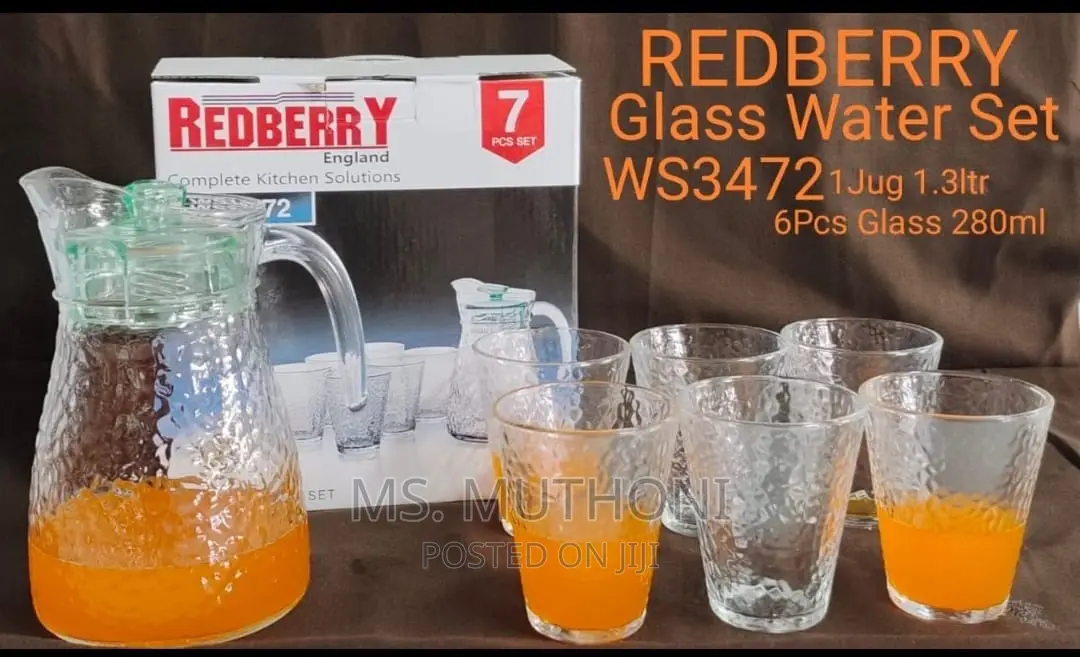 Redberry 7pcs Glass Water Set