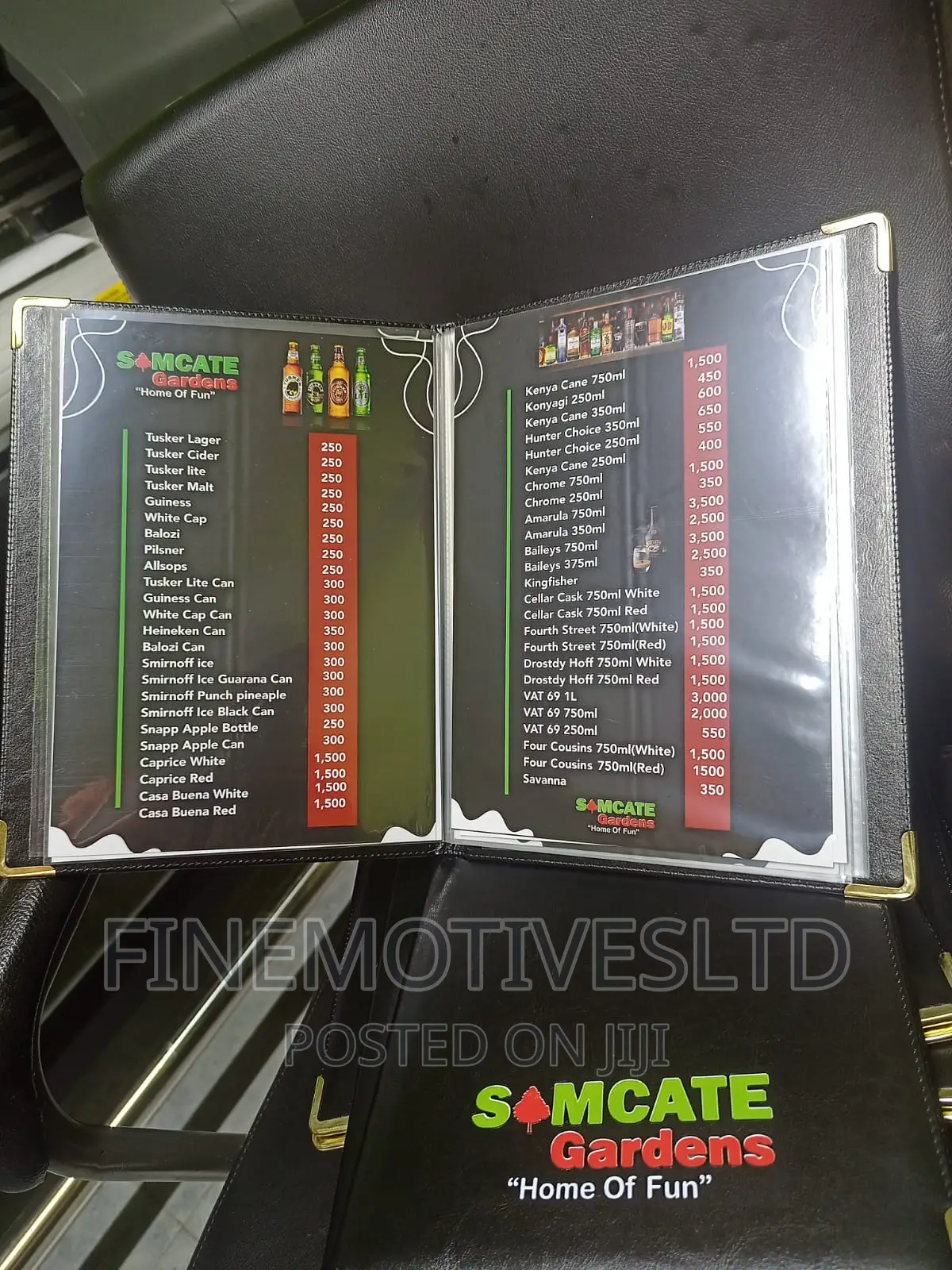 Menu Folder Plus Inserts