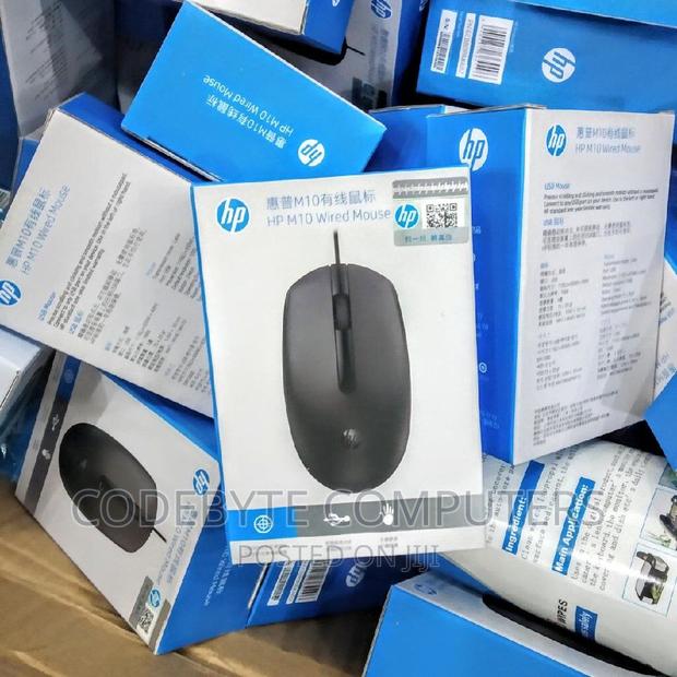 HP M10 Wired Mouse Black - main view