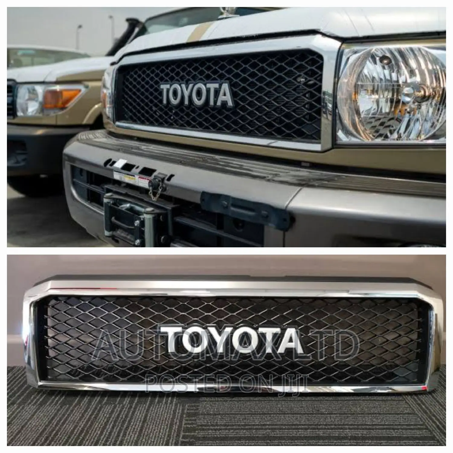Front Black MESH Grille for Toyota Land Cruiser. 70 Series,