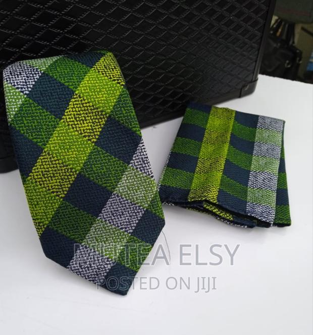 Yellow Stripped Checked Tie Sets - thumbnail 4