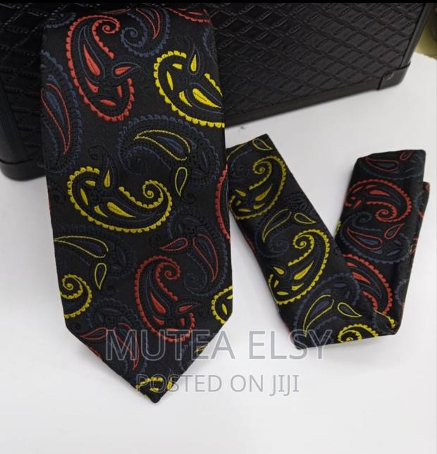 Yellow Stripped Checked Tie Sets - thumbnail 5