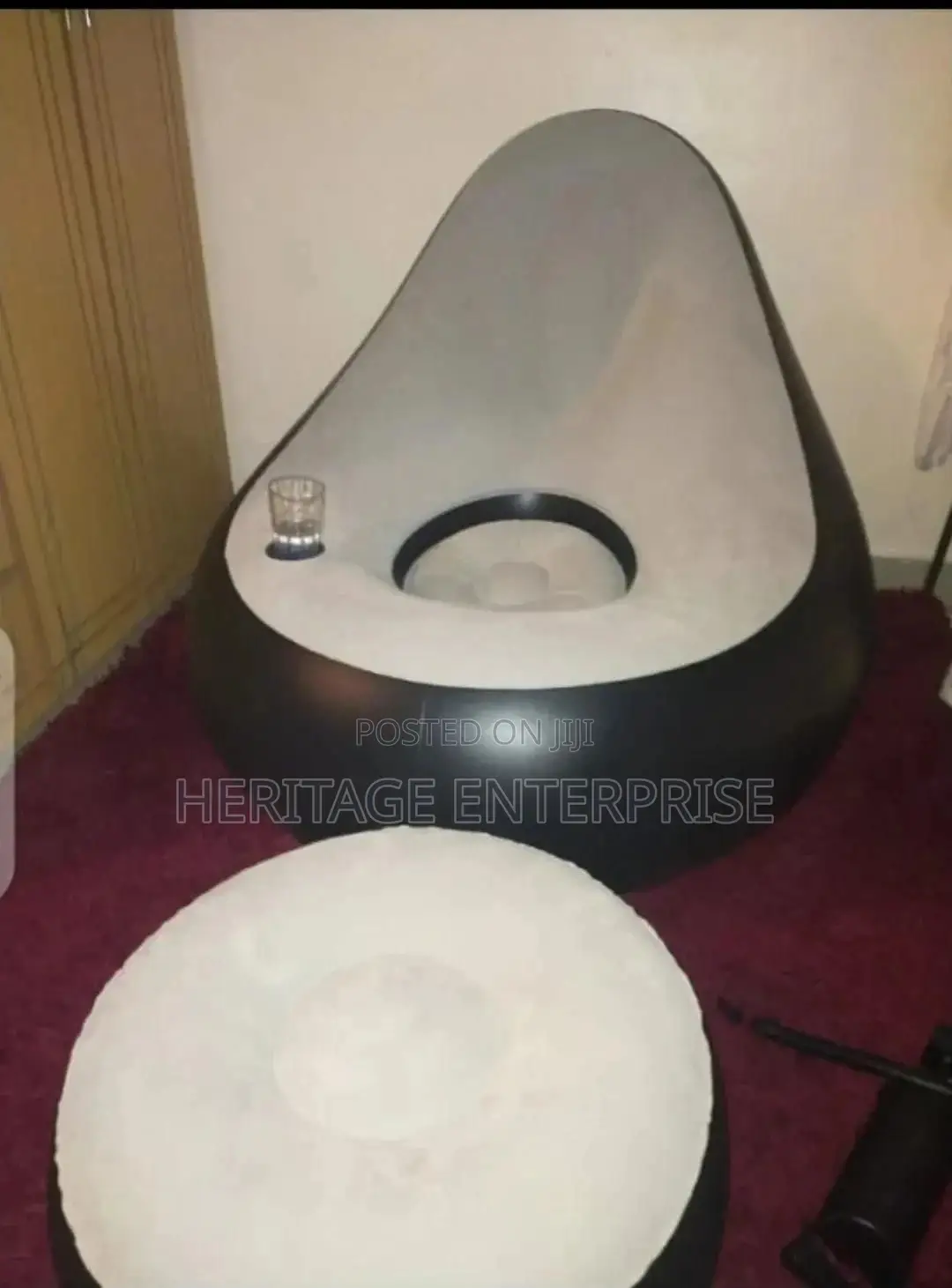 Seat,Inflatable Seat With Footrest Manual Pump