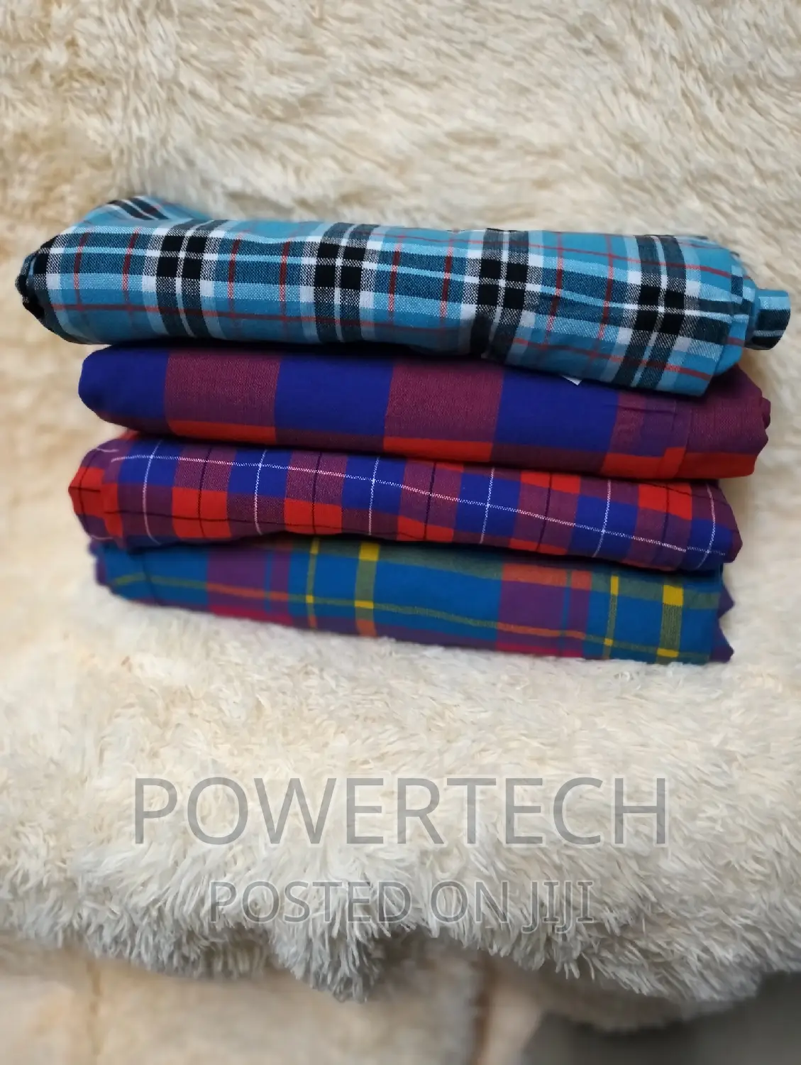 6 by 6 Maasai Shuka Throw Fleece Blanket.