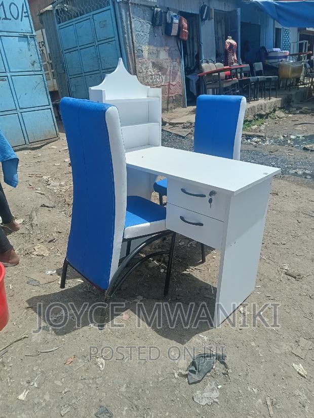 Manicure Set, Blue and White. - main view