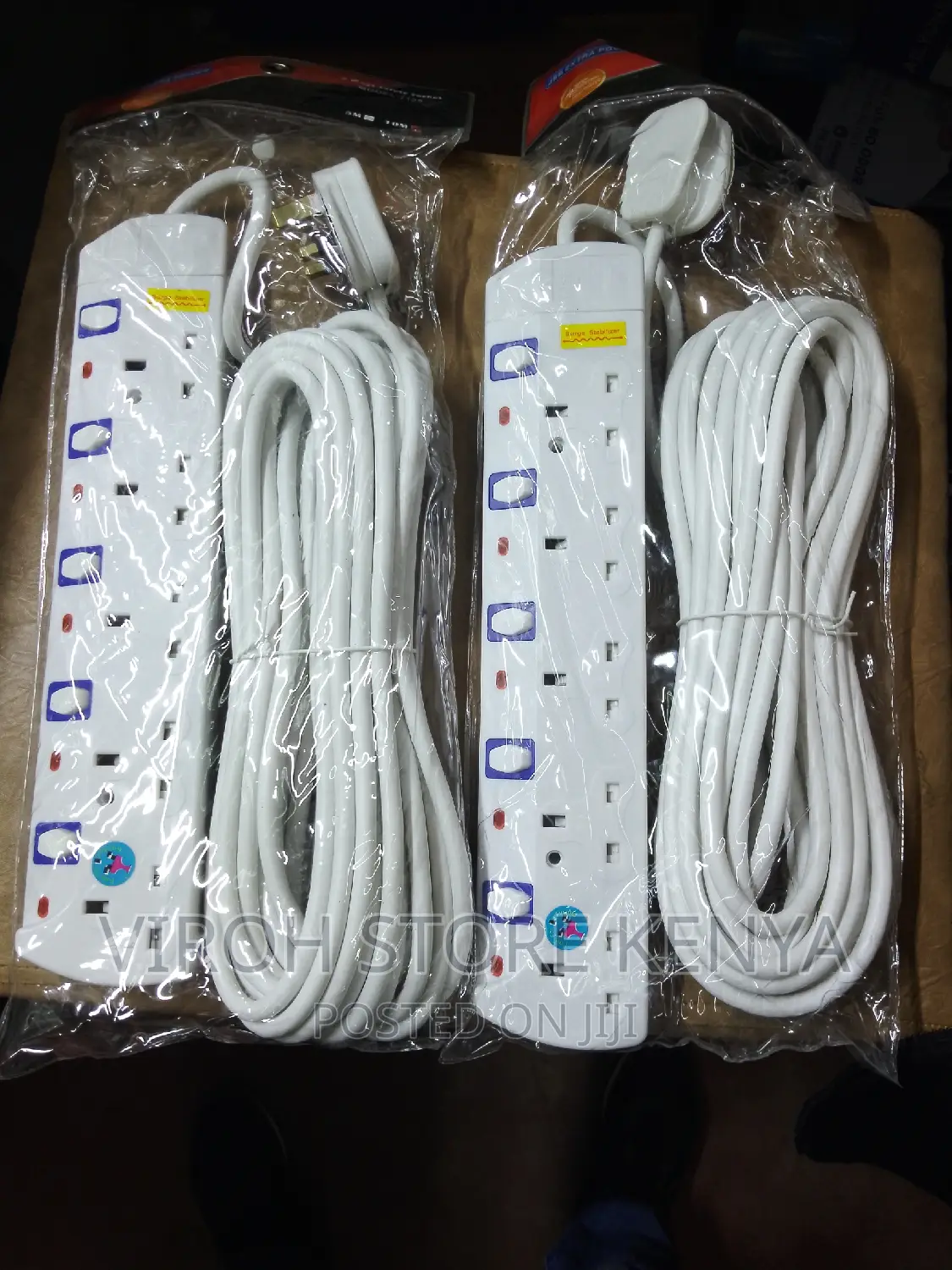 10 Metres 5 Ports Socket Extension Cable - Surge Protector