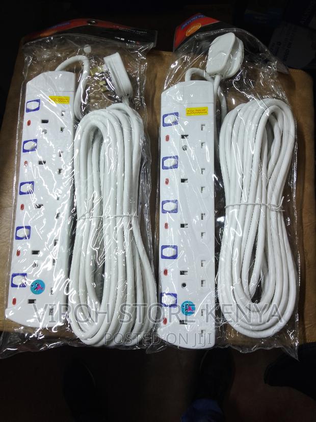 10 Metres 5 Ports Socket Extension Cable - Surge Protector