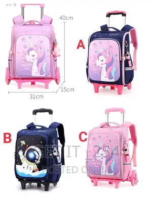 Rolling Trolley School Bag High Capacity School Bag