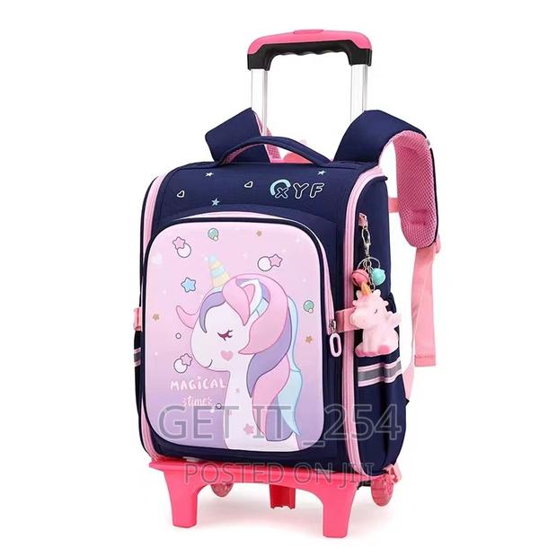 Rolling Trolley School Bag High Capacity School Bag - thumbnail 2