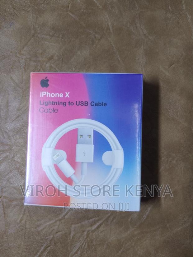 iPhone X USB Charging Cable 1M Long - thumbnail 2