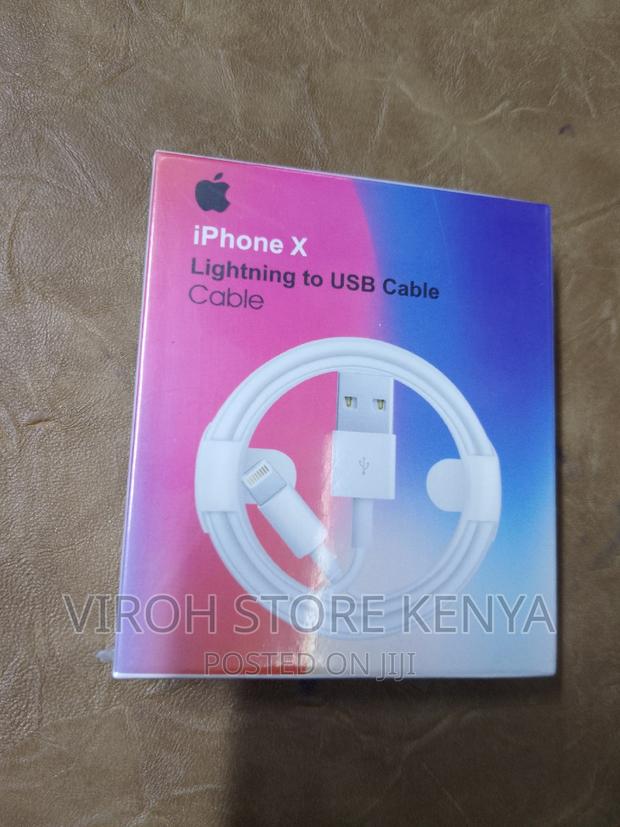 iPhone X USB Charging Cable 1M Long - thumbnail 3