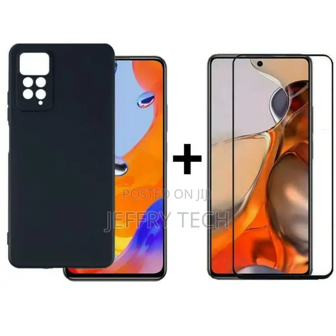 Redmi Note 11 Pro Silicon Case and Tempered Glass Protector