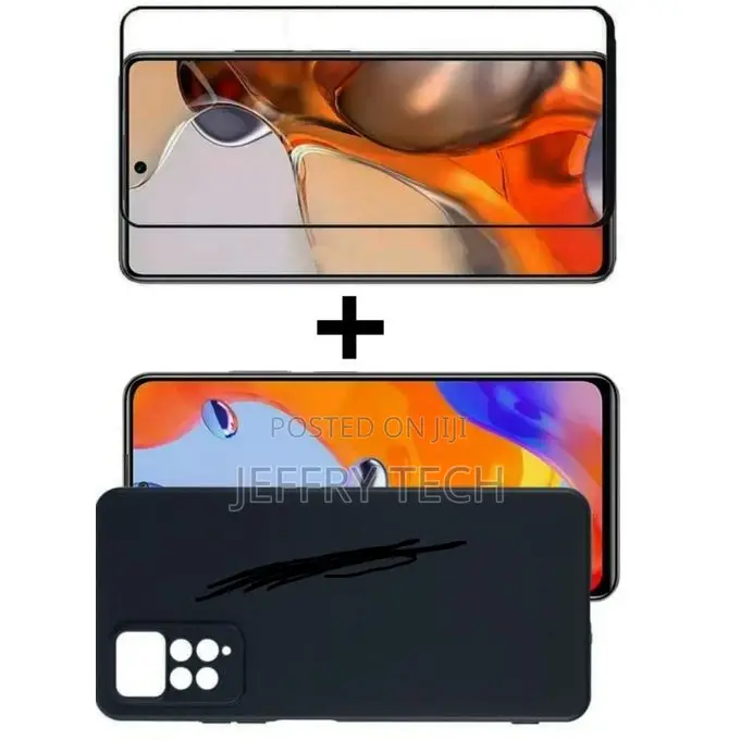 Redmi Note 11 Pro Silicon Case and Tempered Glass Protector