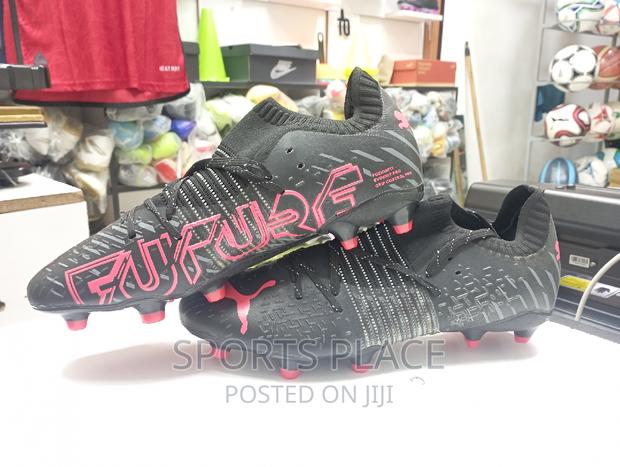 Puma Future Z Black and Red Football Cleats