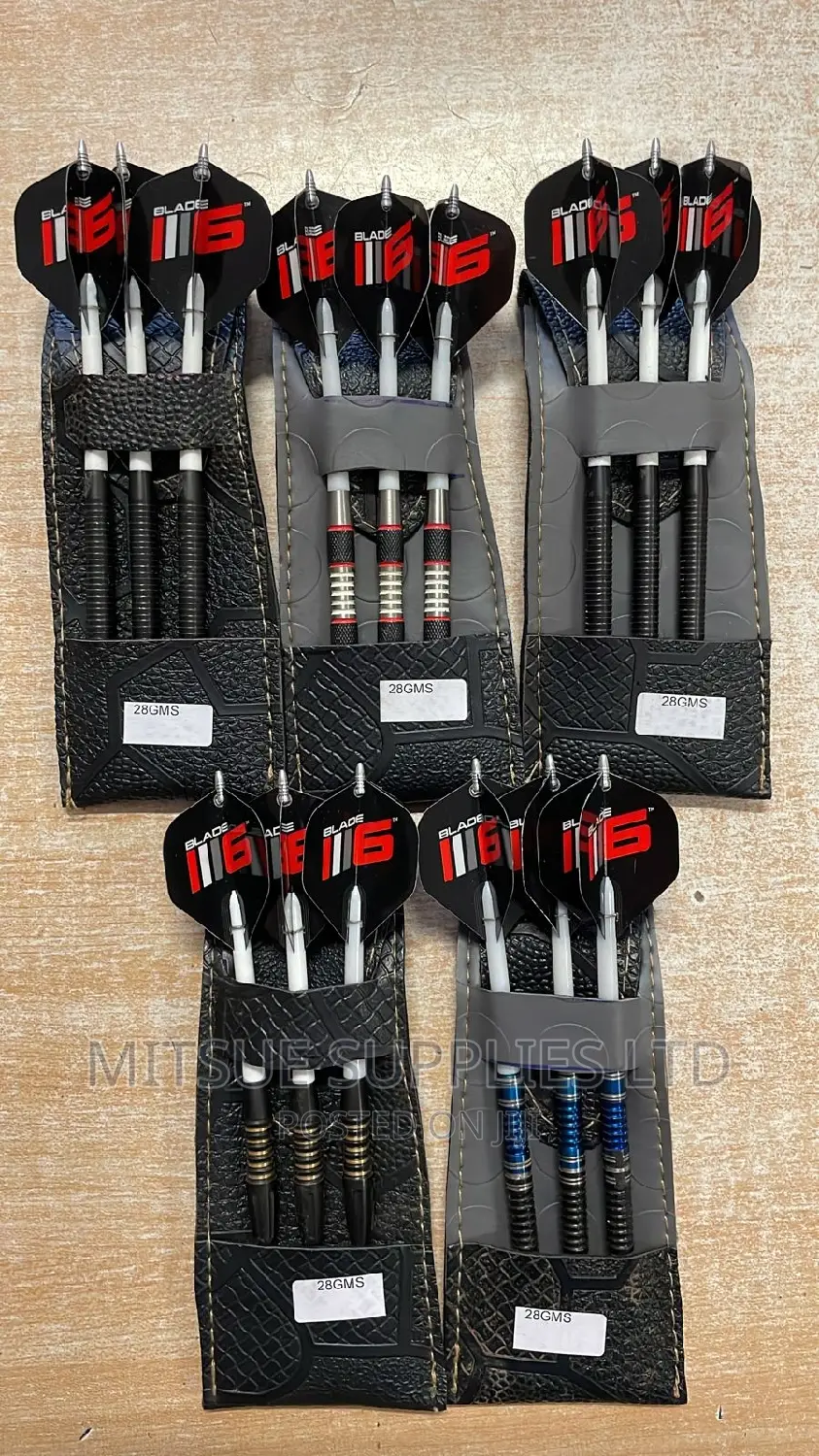 Mixed Colour Tungsten Darts 28g Elite