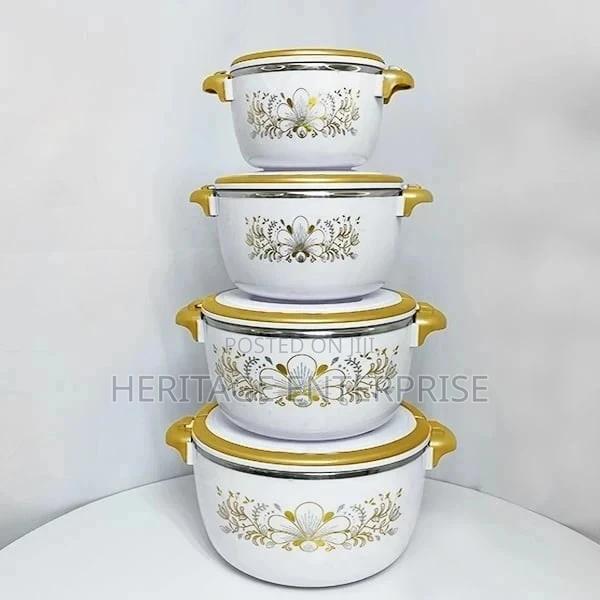 Hotpot Set of 4 White Casserole Hotpots
