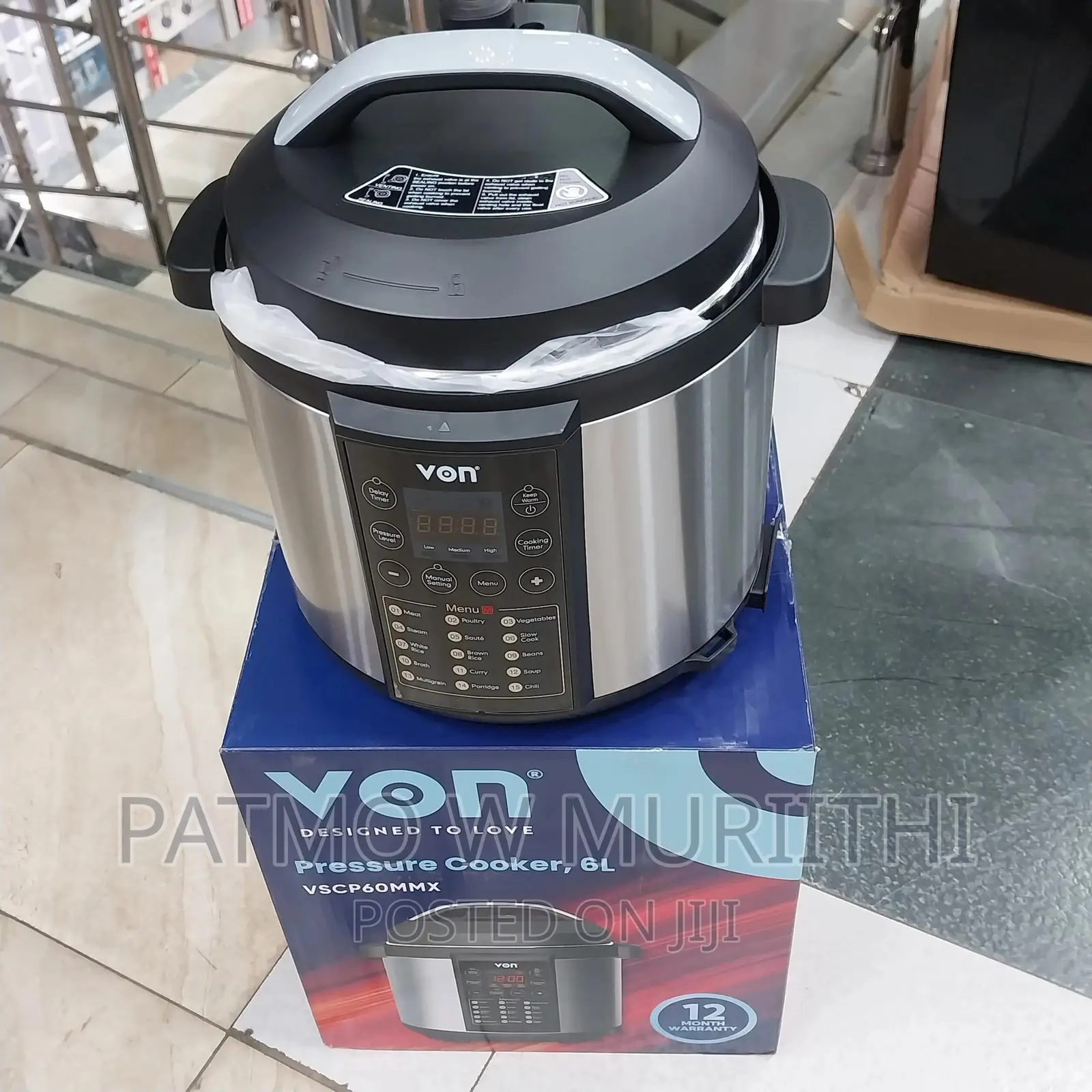 Von 6l Electric Pressure Cooker: Quick and Convenient