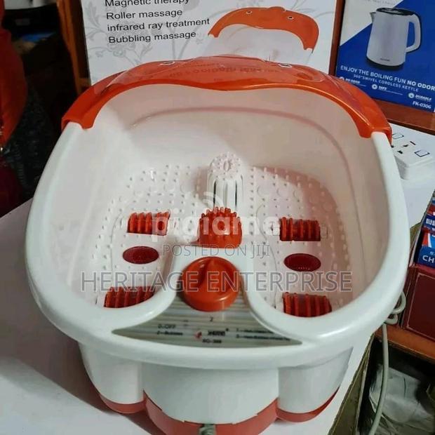 Electric Foot Bath Massager With Heat Bubbles Vibration